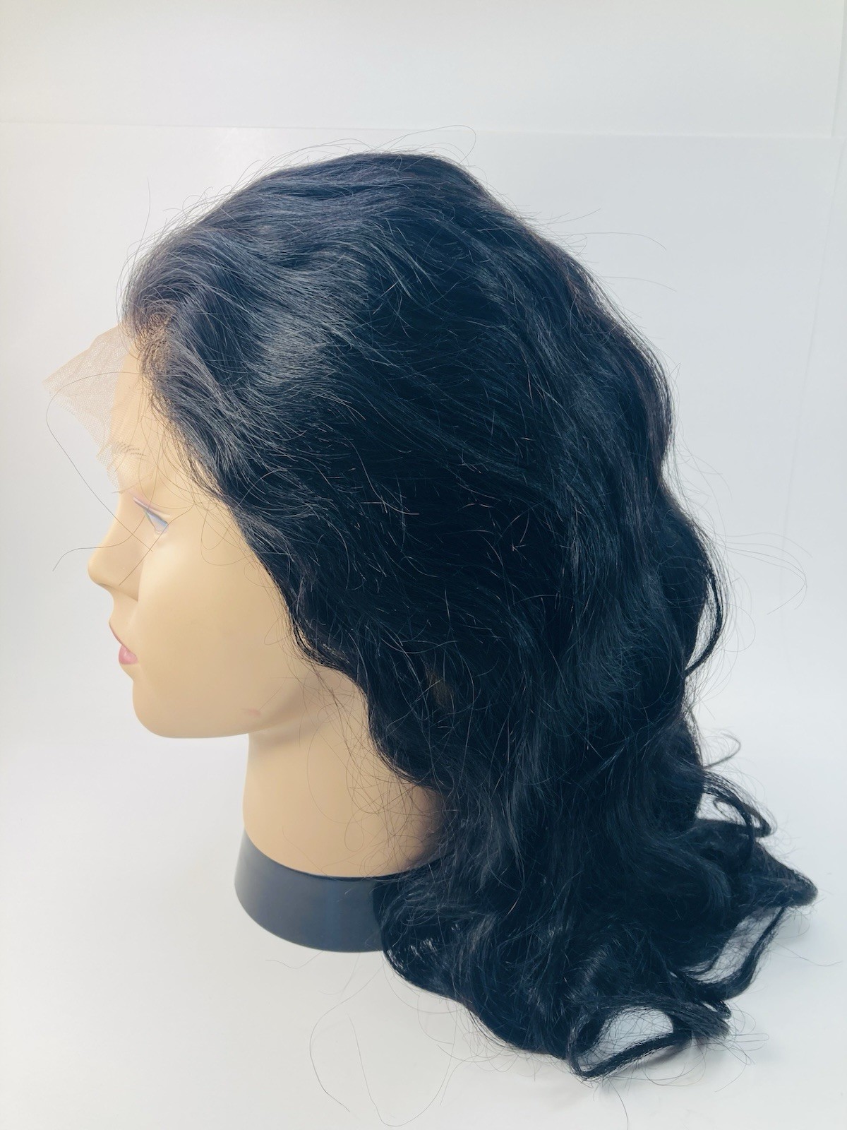 Smilenice 5×5 Lace Closure Human Hair Wig 18” Body Wave Natural Black