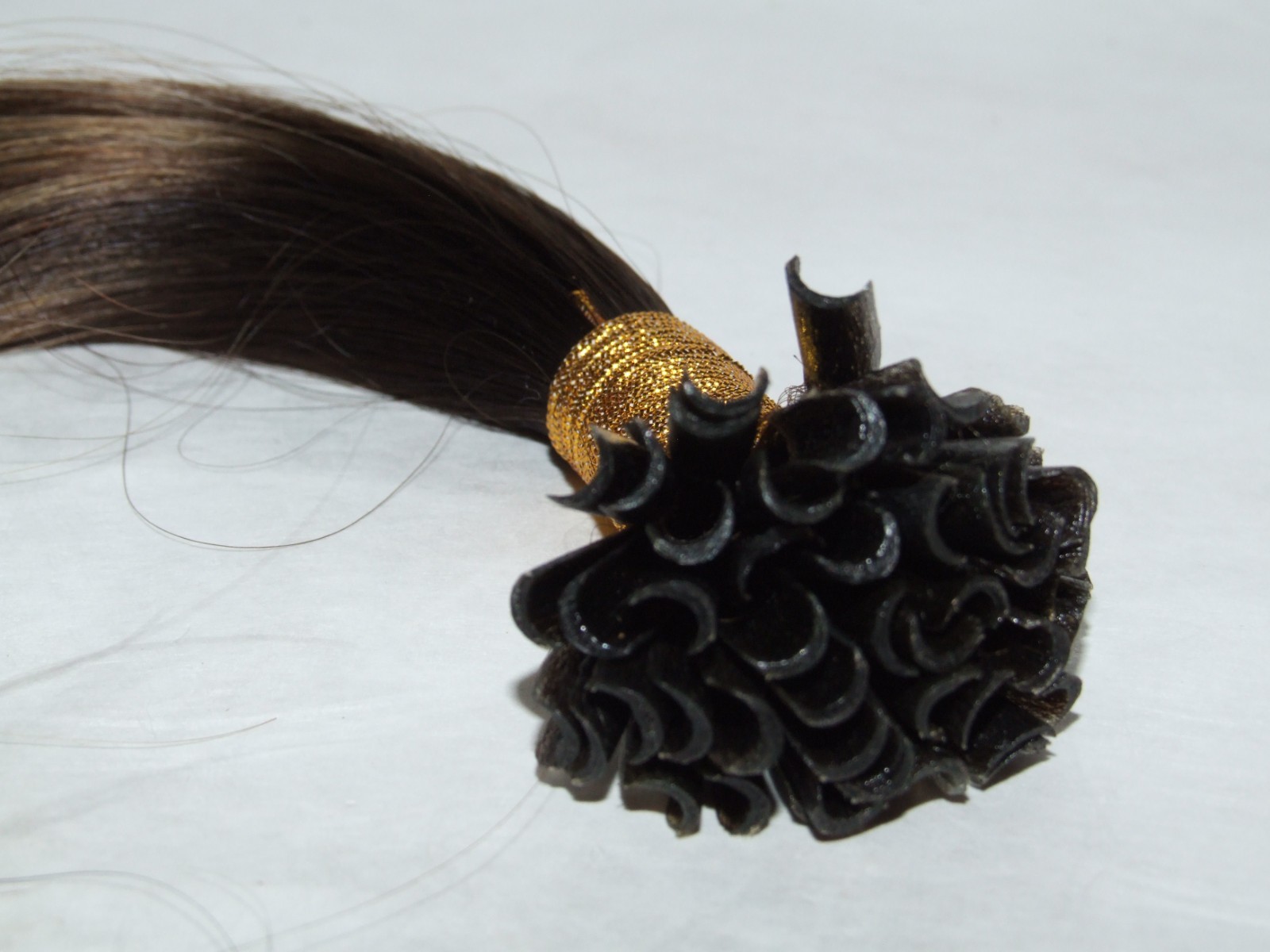 Full Shine Brown w/Highlights 18″ Human Hair U Tip Extensions