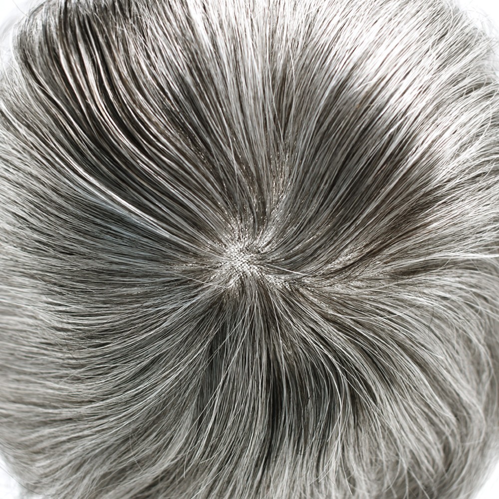Swiss Lace Front Mens Toupee Hairpieces Mono Pu Hair Replacement System for Men