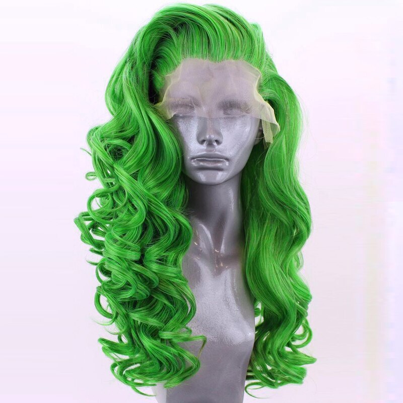 Long Deep Wave Hair Synthetic Lace Front Wig High Temperature Fiber Hair Wigs