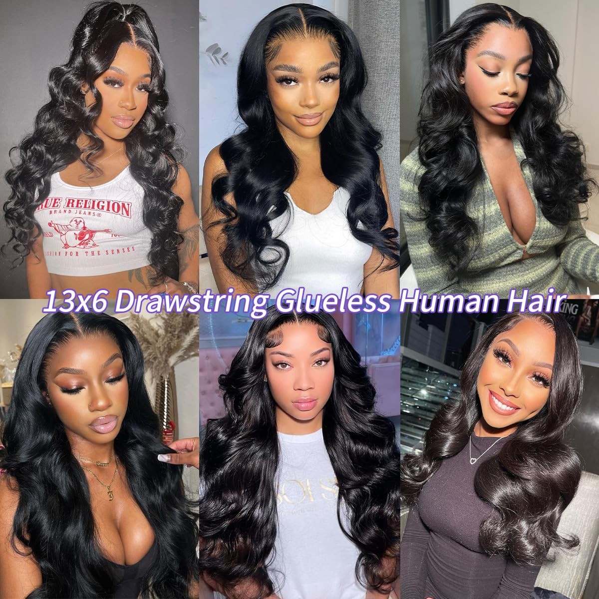 Cikana Wear And Go Glueless Body Wave Lace Front Wigs Human Hair 13X6 Hd Lace