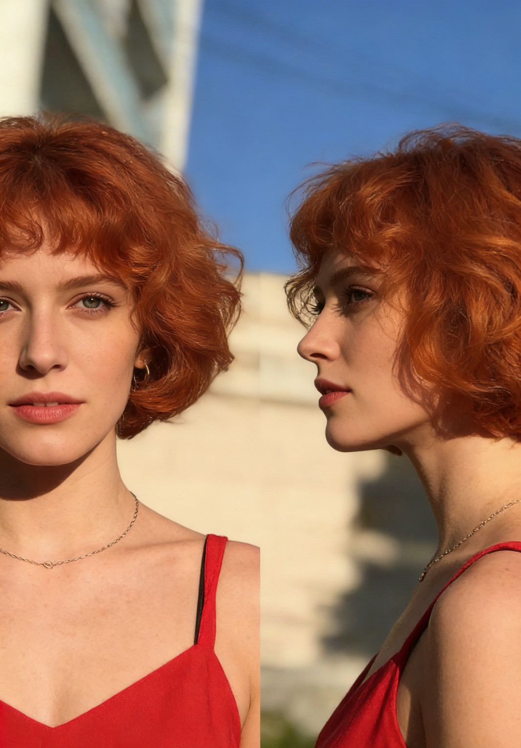 Short Bob Ginger Wave Wigs with Bangs Human Hair Lace Front Wigs 200% Density