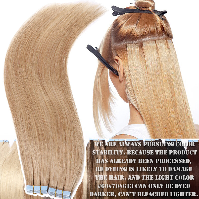 CLEARANCE 20/40/60PCS Thick Tape In Remy Human Hair Extensions Skin Weft Brown