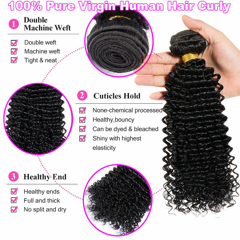 9A Yaki Curly Kinky 6 Bundles Peruvian Sew In Virgin Human Hair Extensions Weave