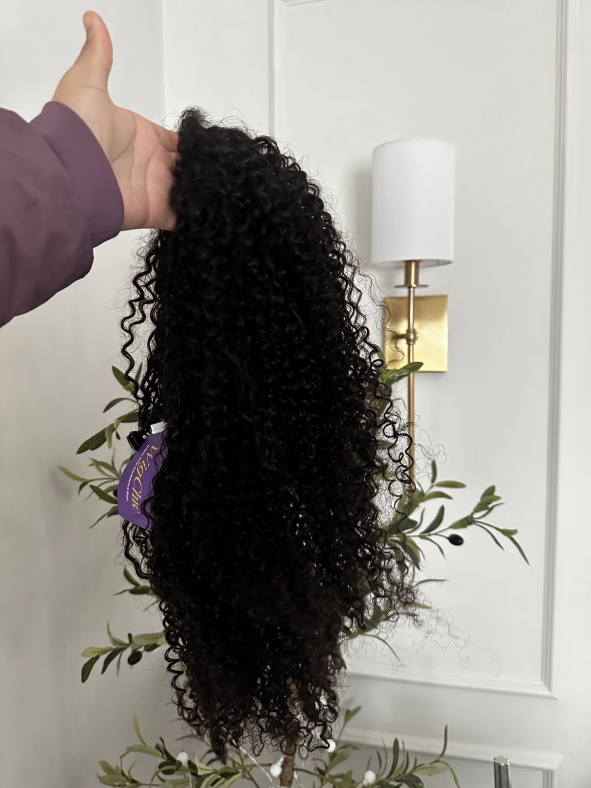 Kinky Curly Half Wig Virgin Human Hair, Seamless 4C Edges, Flip Over Drawstring