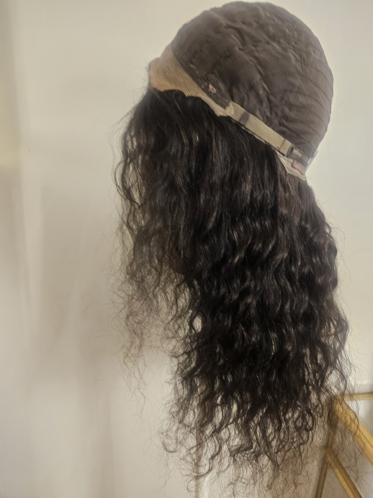 High Quality regular Top Black 24″ Water Wave 150% Virgin Human Hair Lace Wig