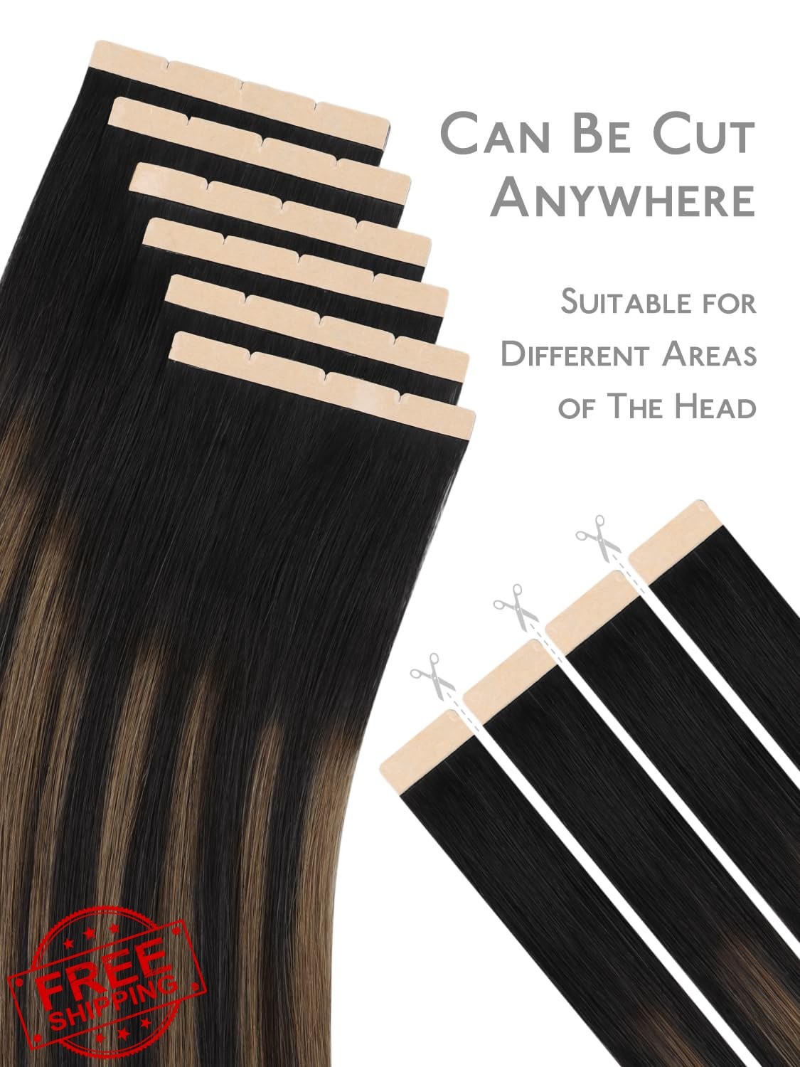 Wennalife Tape Hair 8cm-14 Inch #1B/6/1B