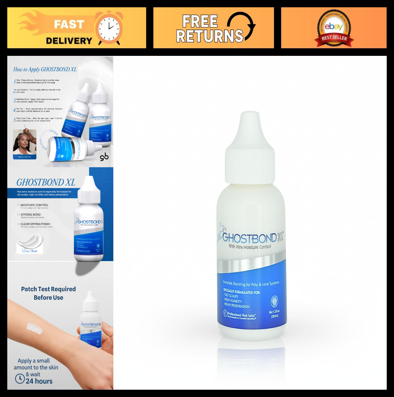 Invisible Wig Bonding Glue 1.3oz – Water & Oil-Resistant, Non-Toxic Adhesive for