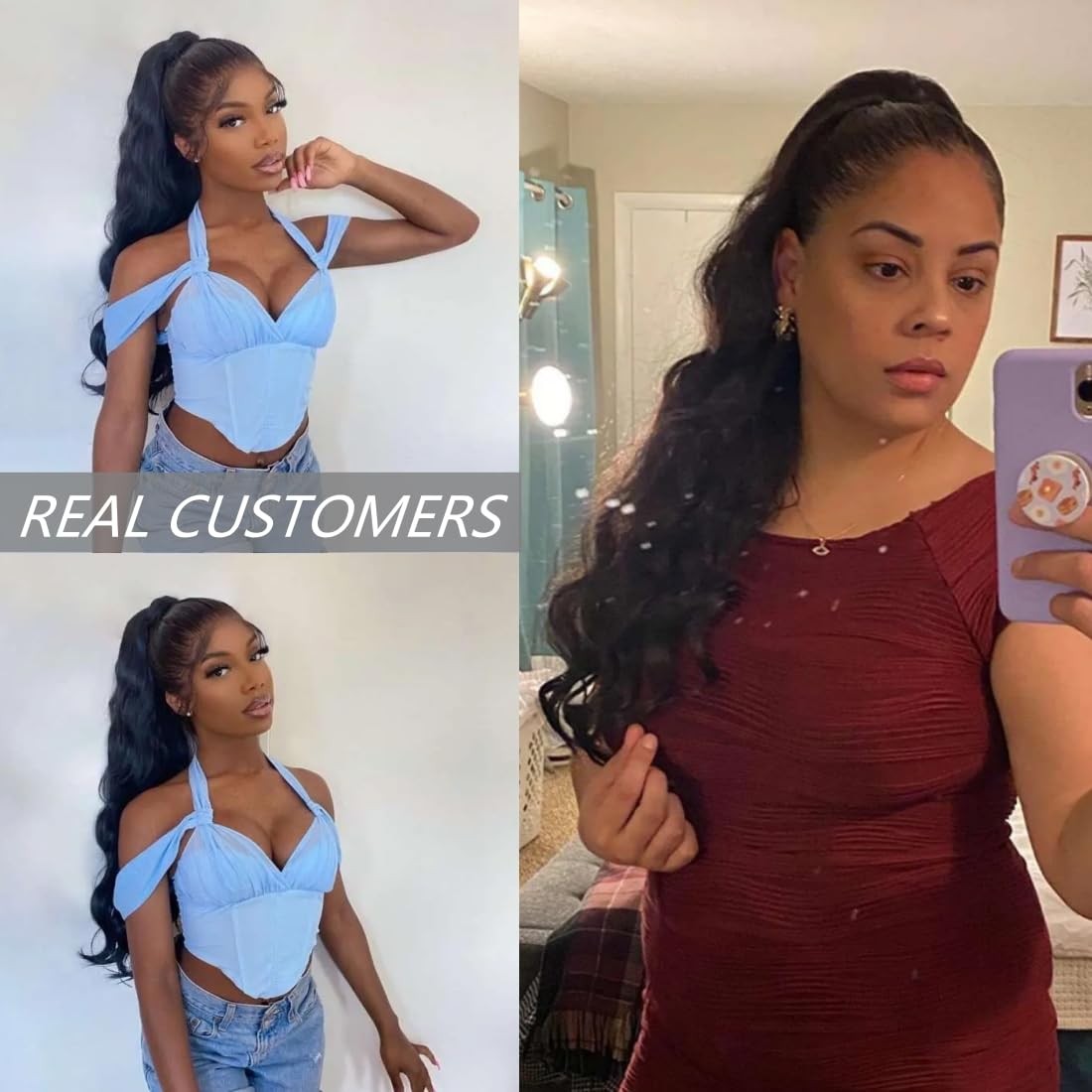 Body Wave Drawstring Ponytail 80g Remy Human Hair 10 Inch Natural Black – Easy