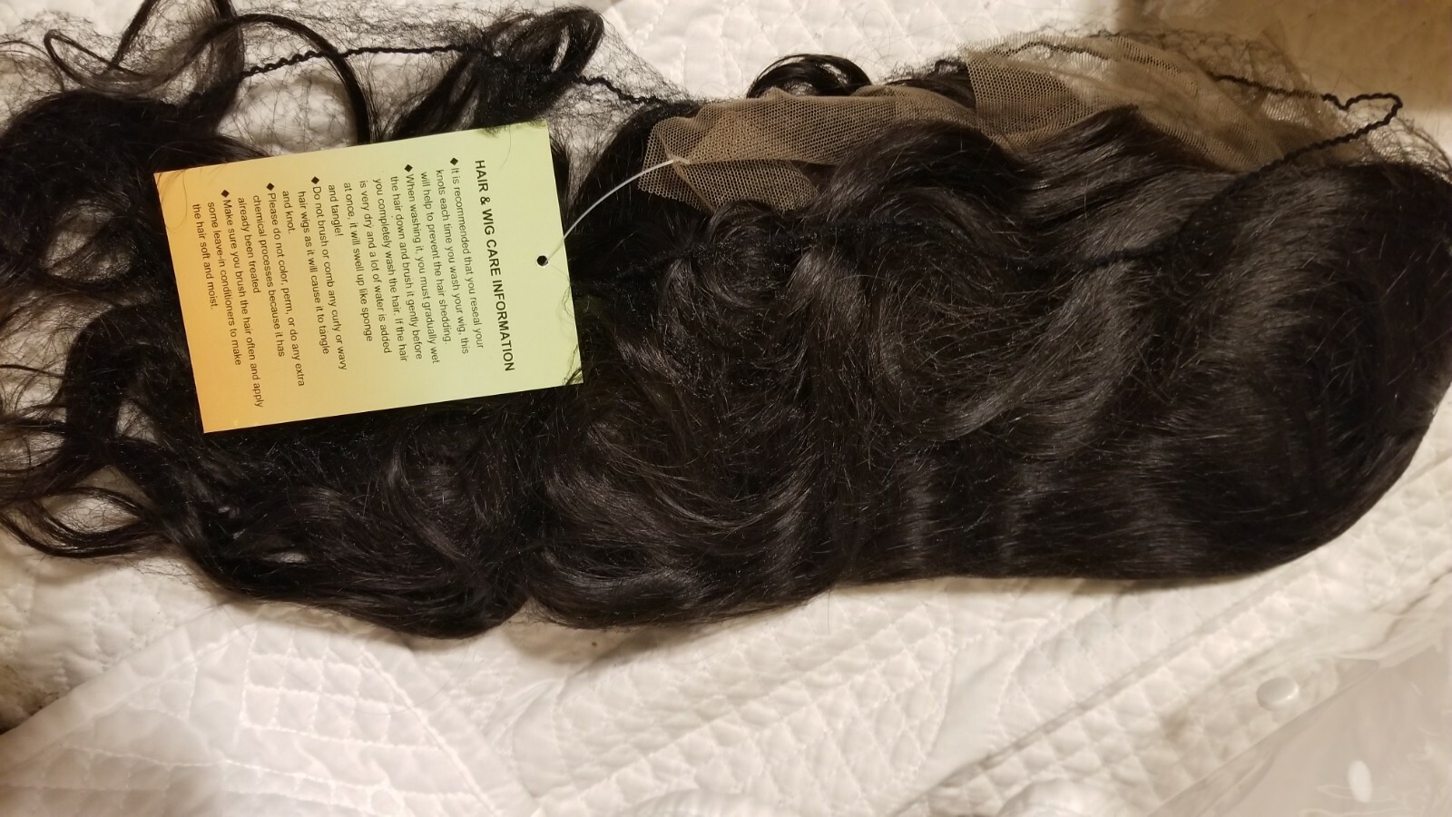 Brazilian Body Wave Virgin Human Hair Lace Front Wig Natural Black. Read desc.