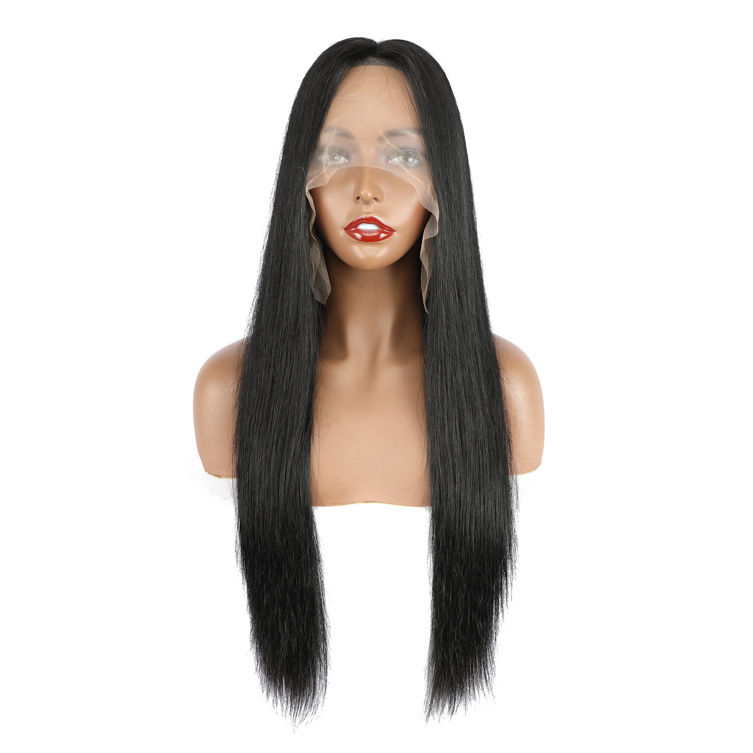 26″ Straight Full Lace Human Hair Wig Women’s Hand Tied Breathable Full Lace Wig