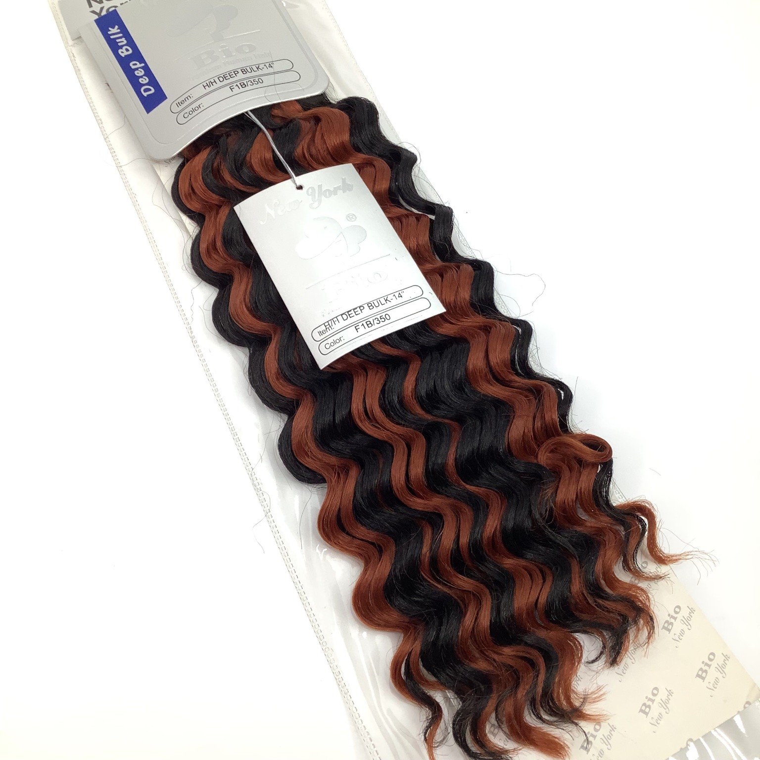 New York Bio H/H Deep Bulk Human Hair Extension 14″ F1B/350 Premium Wavy
