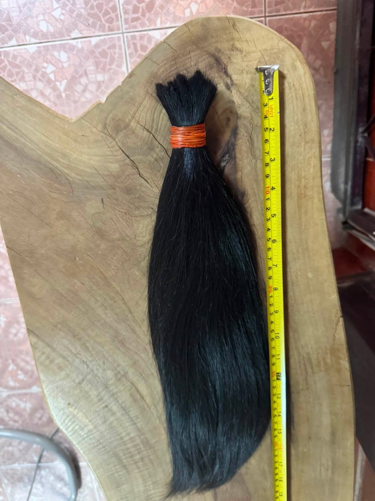1621 Natural Human Hair Ponytail Straight Real Hair 19 Inch 155 G