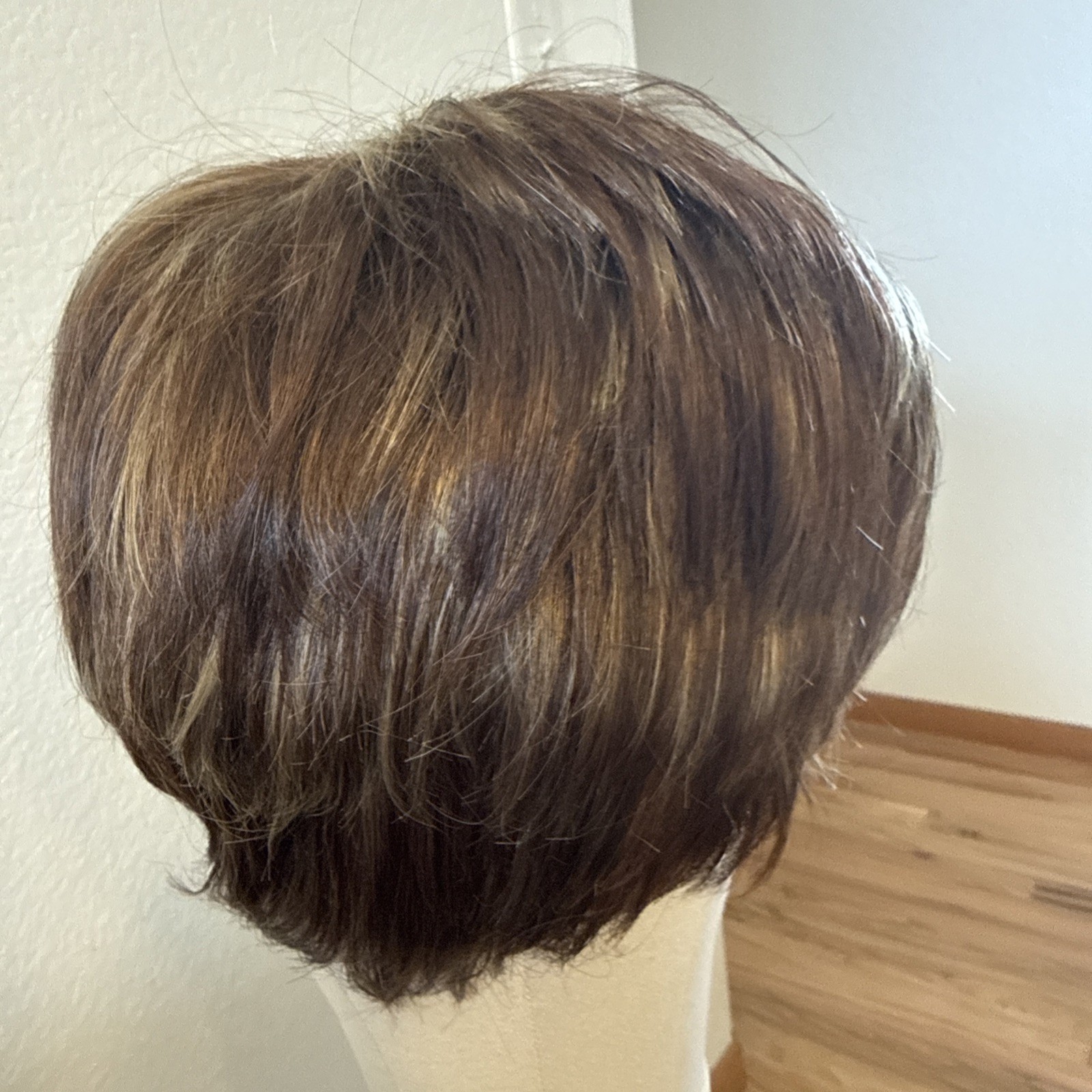 376 Gnimegil Wig pixie Brown Roots To A Dark Blonde Beautiful Wig Lace Cap 376