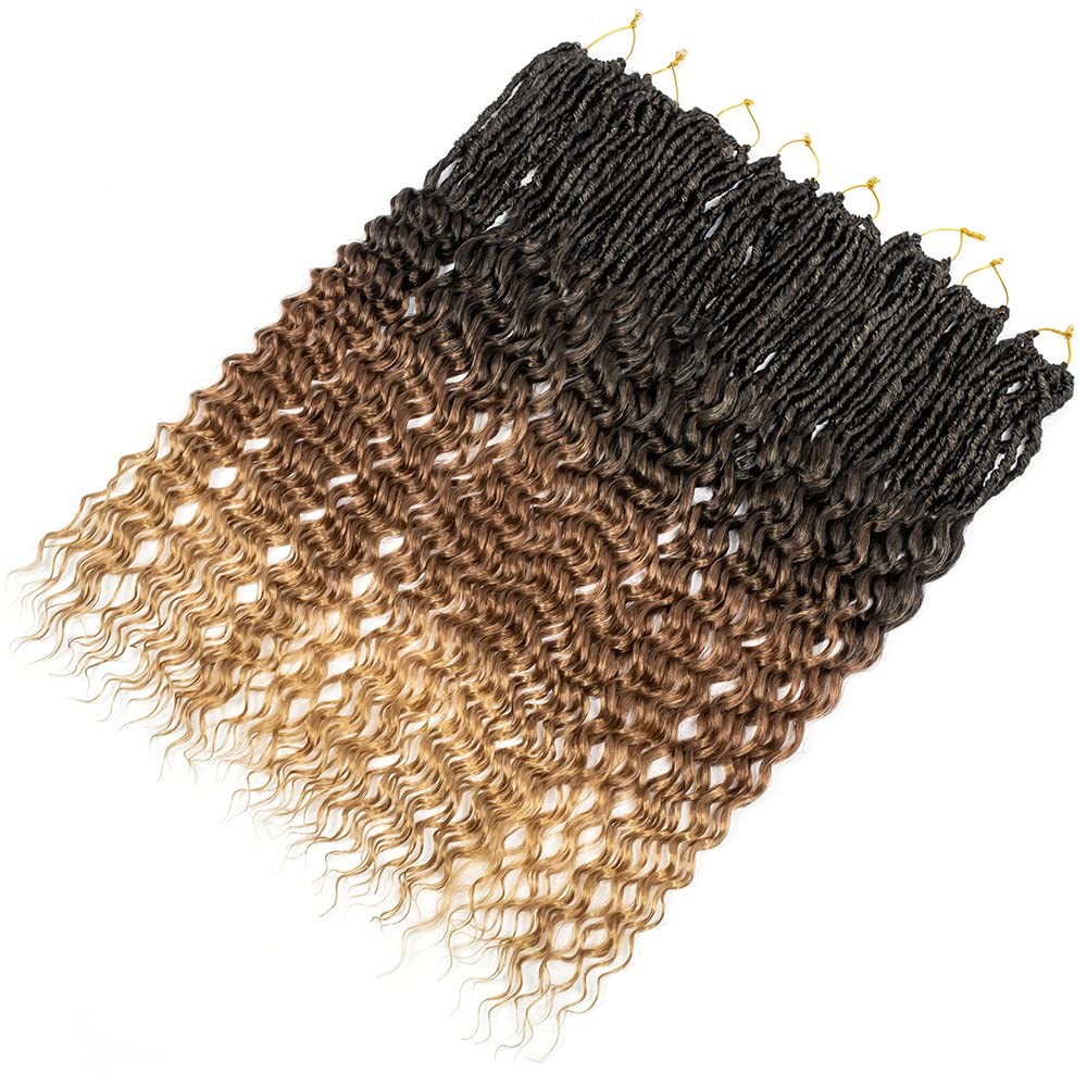 DoeSeor 30″ Goddess Locs Crochet Hair 8 Packs Soft Faux Locs Braid New