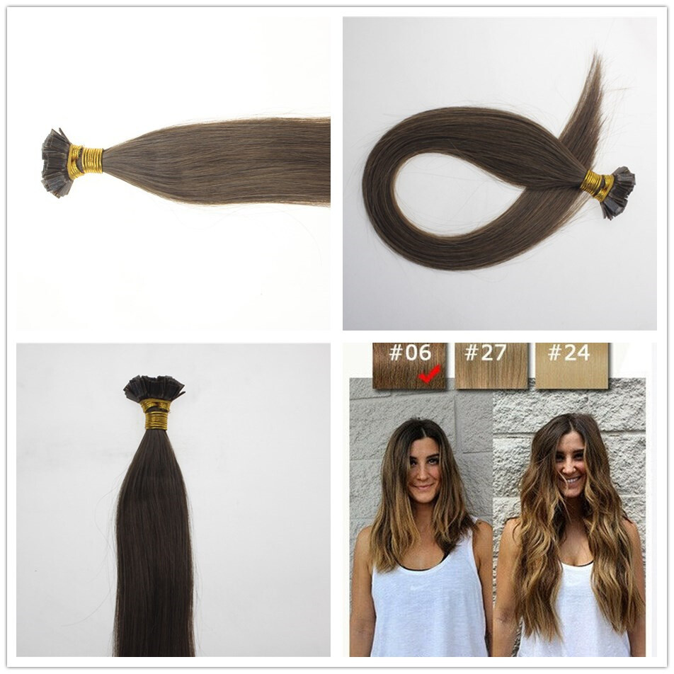 14″- 30inch Pre Bonded Flat Tip Keratin Remy Human Hair Extensions 1G thick hair