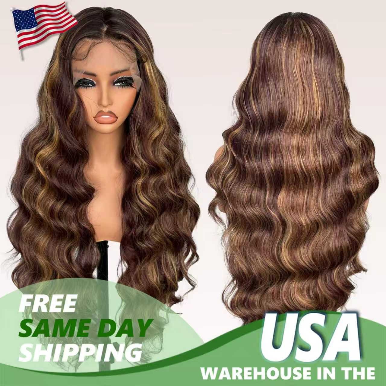Transparent Lace Wigs Human Hair 13×4 Ombre 1B/30 Body Wave