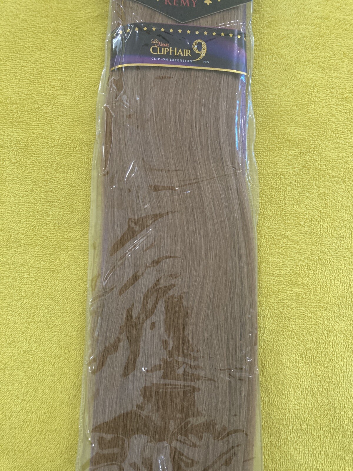 Clip on Extensions 100% Remy Human Hair Silky Straight 18″ Color # 16-18, 9pcs.