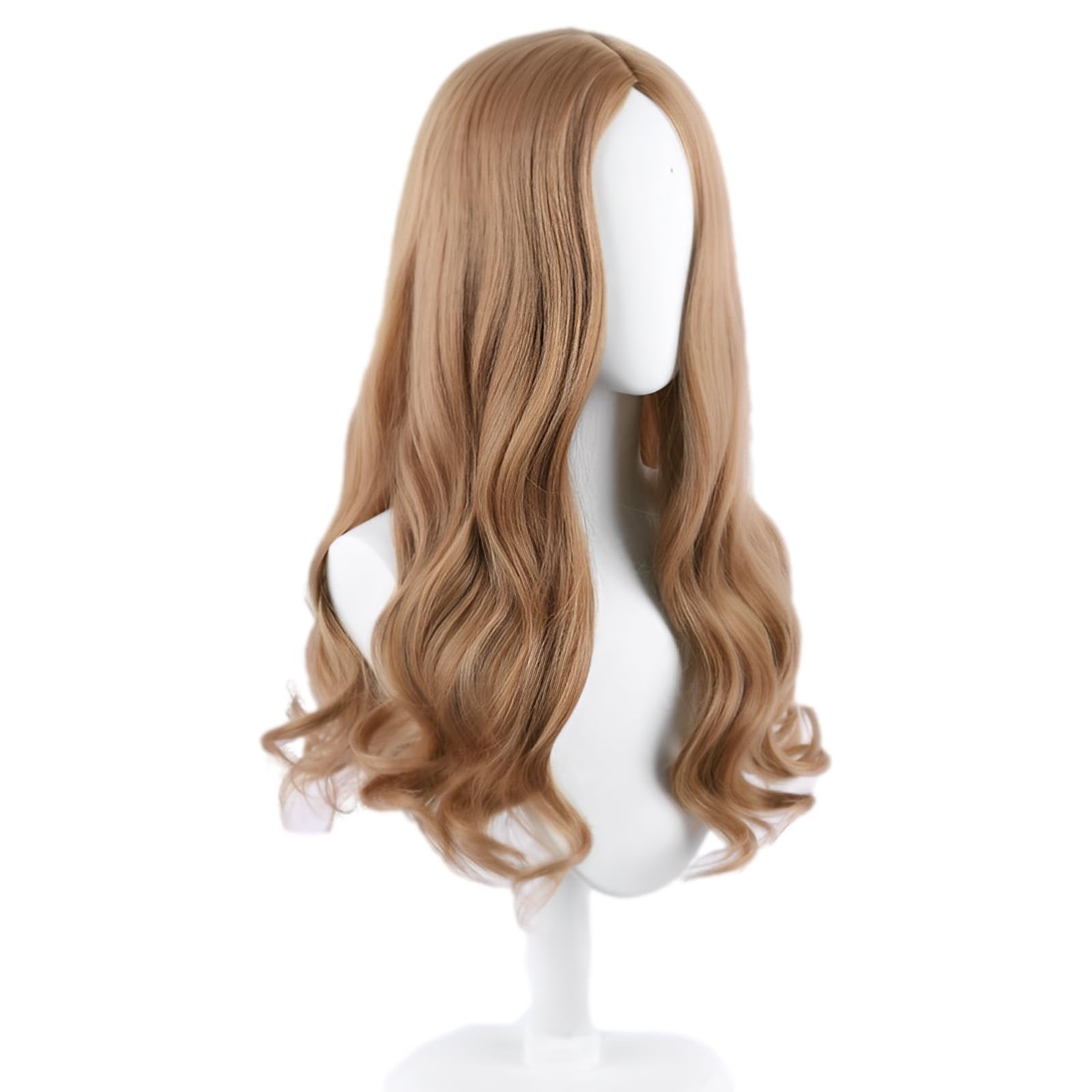 Long Curly Wig Adult Women Middle Part Synthetic Hair for Halloween Party
