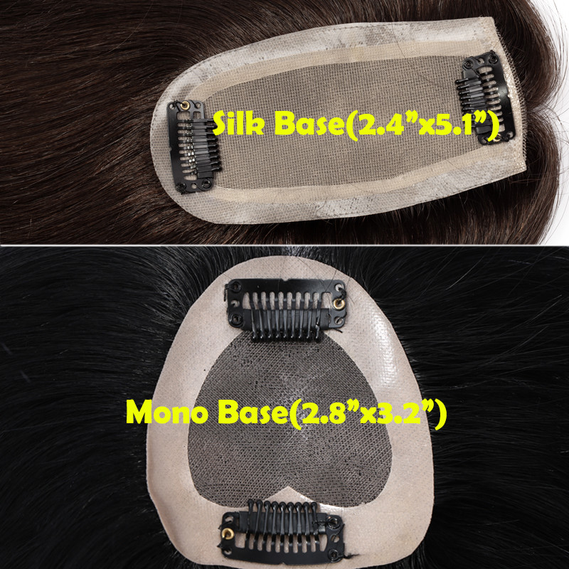 Russian Thick Top Pieces Wig Clip in Virgin Human Hair Women Topper Hairpiece US