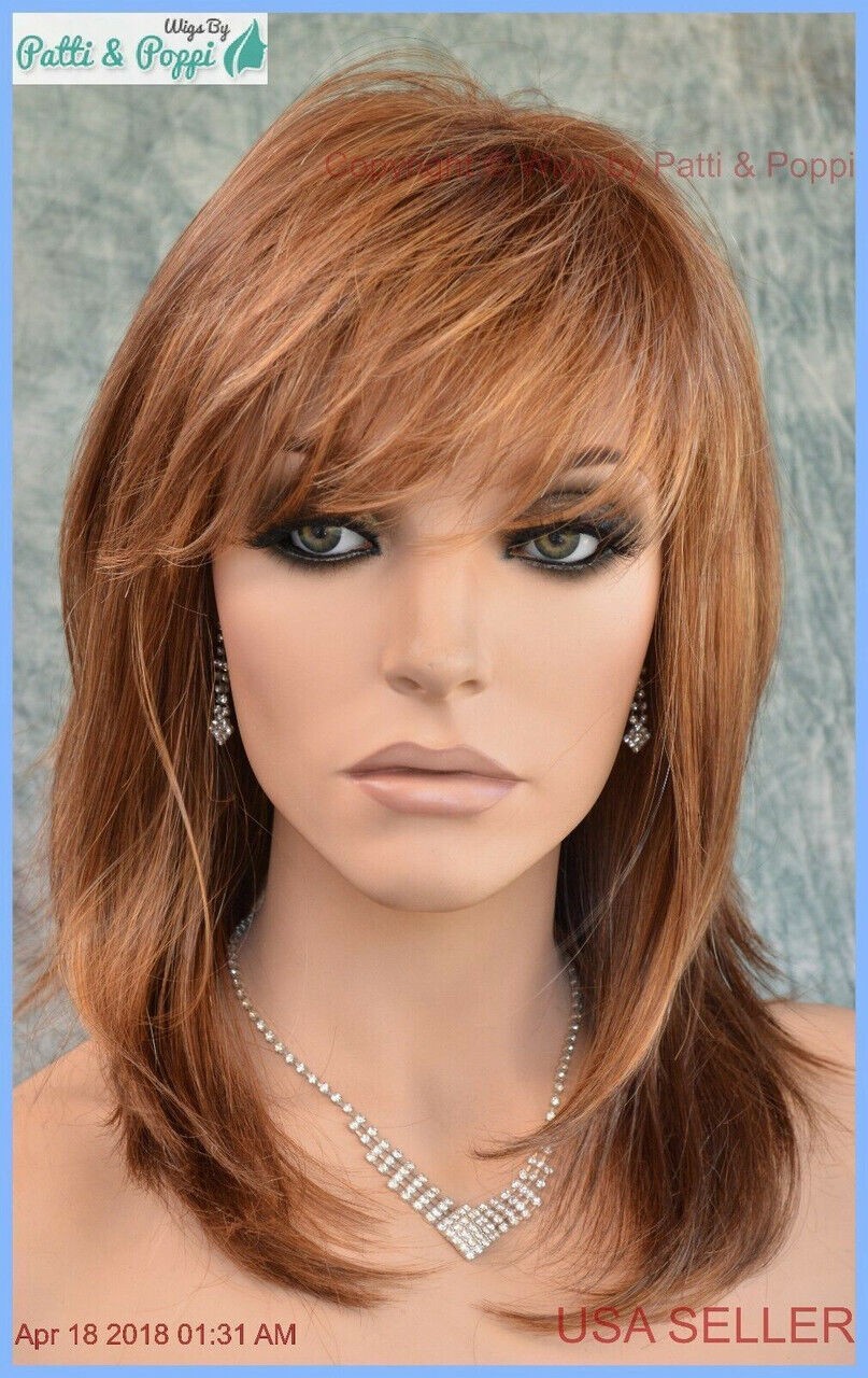 ANGELIQUE LAYERED LIGHTWEIGHT OPEN CAP RENAU WIG FS27 Red Highlight-1