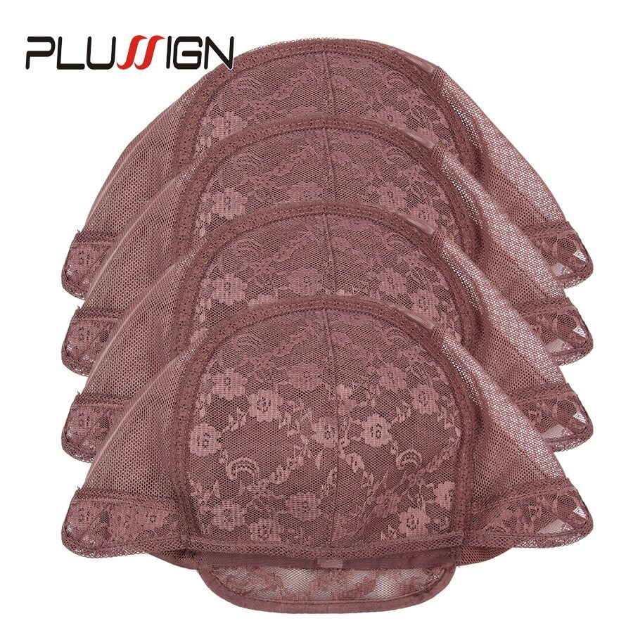 Adjustable Lace Wig Caps Invisible Mesh Weaving Hairnets With Strap 3 Pcs/Lot