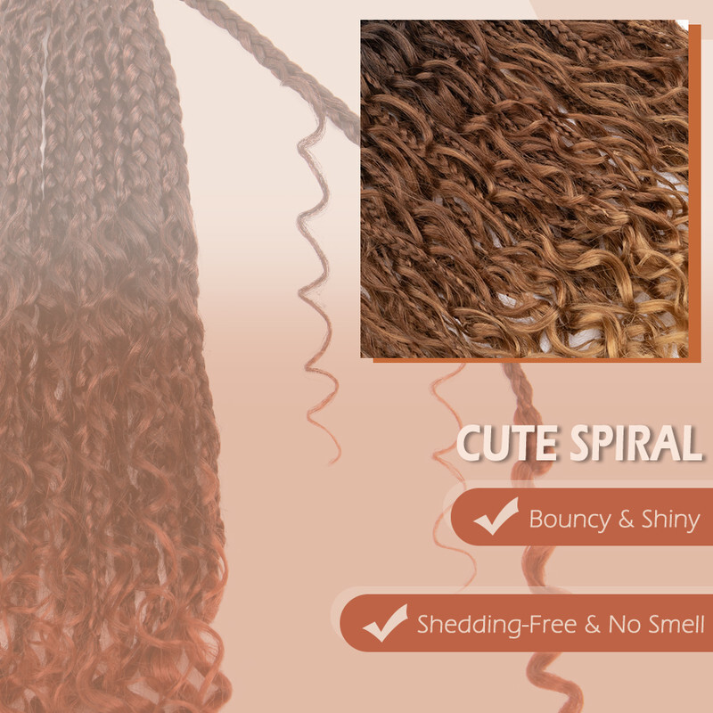 Pre Looped Jumbo Box Braid Curly End Boho Crochet Passion Twist Gypsy Braids 18″