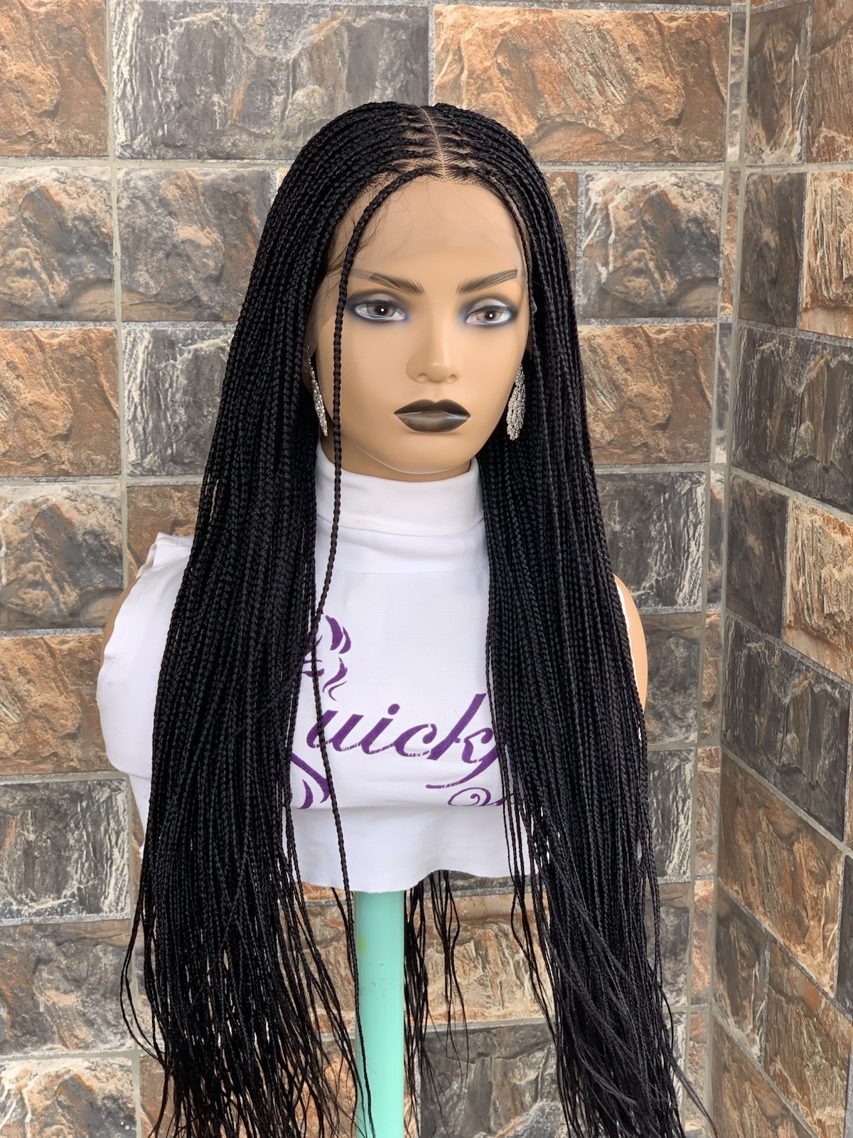 Small Knotless Braided Wig Box braids Full lace braids wig Senegalese