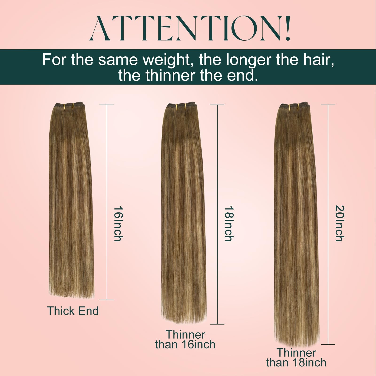 Human Hair Weft Extensions 14 Inch 70G Balayage Dark Brown to Caramel Blonde