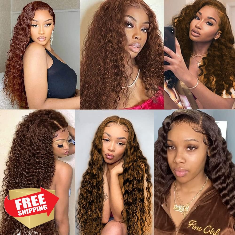 HeioWuio 30 34 inch Brown bundles