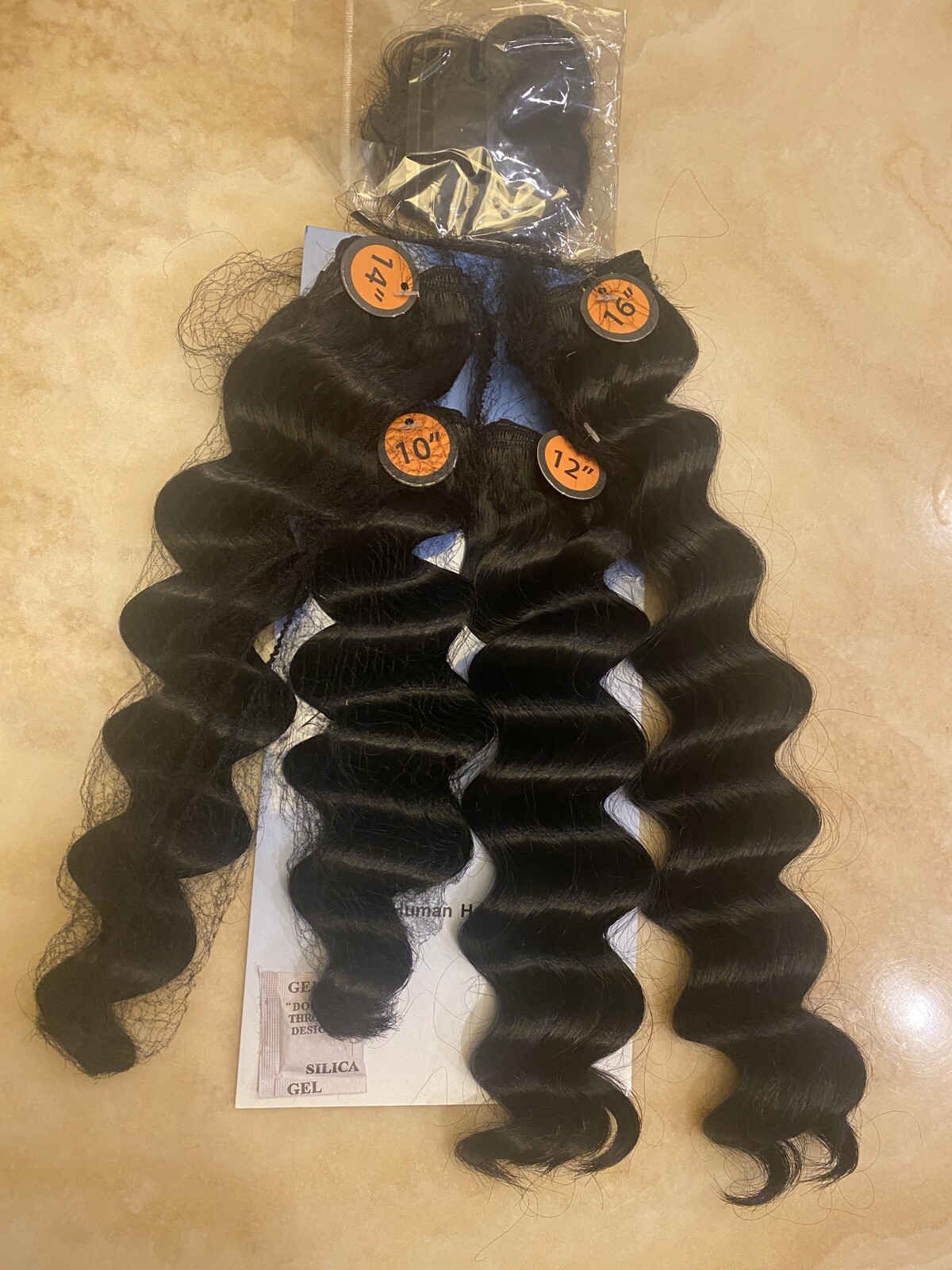HAIRTREND SYNTETHIC ALL IN ONE DEEP WAVE 10 12 14 16 &”12 CLOSURE LOT 4 COLOR 1B