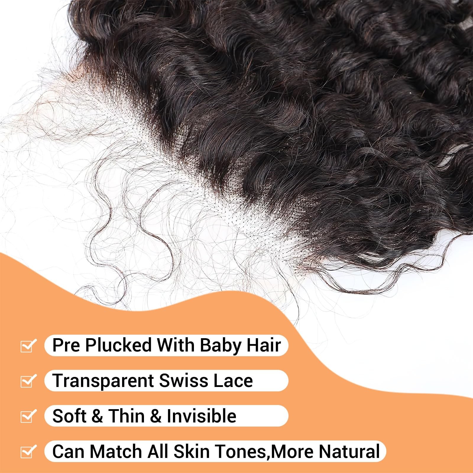 Mootaful Hd Closure 5X5 Burmese Curly 22 Inch 5X5 Transparent Lace Closure 12A