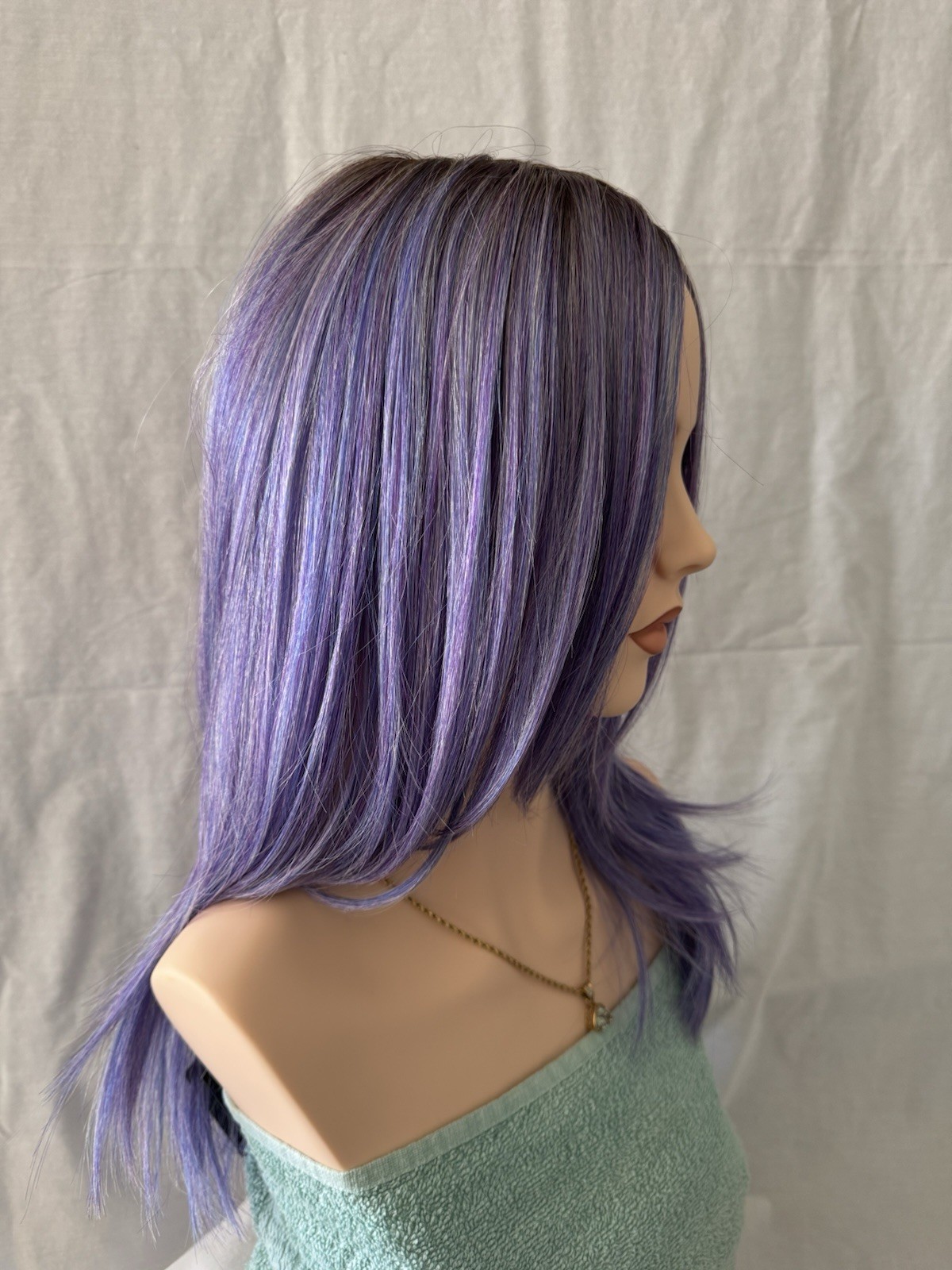 BELLE TRESS DOLCE & DOLCE WIG STARDUST WIG BNWT STUNNING VIOLET PURPLE/BLUE