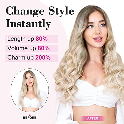 18″ 1-Pack 3/4 Full Head Curly Wavy Clips in 18 Inch (Pack of 1) Natural Black