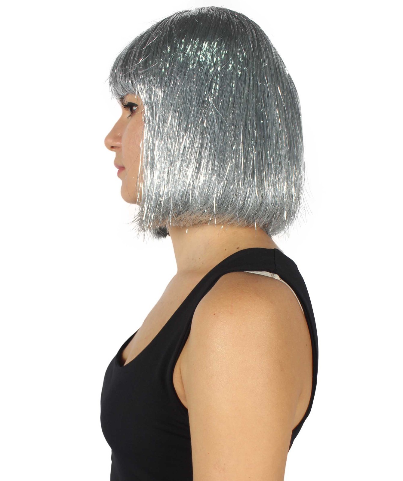 Adult Women Tinsel Bob Wig Collection, HW-3615AT-SV