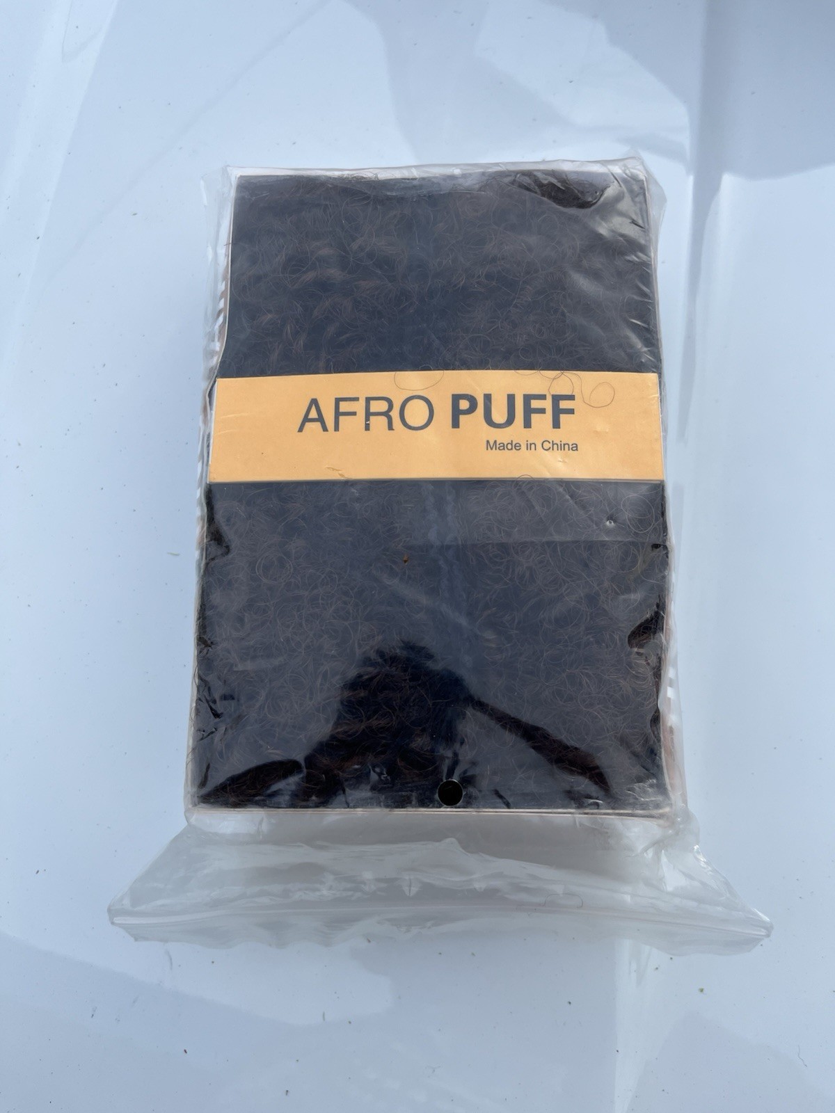 Lord & Cliff Human Hair Afro Puff Hairpiece Drawstring Puff Cap 16in Black