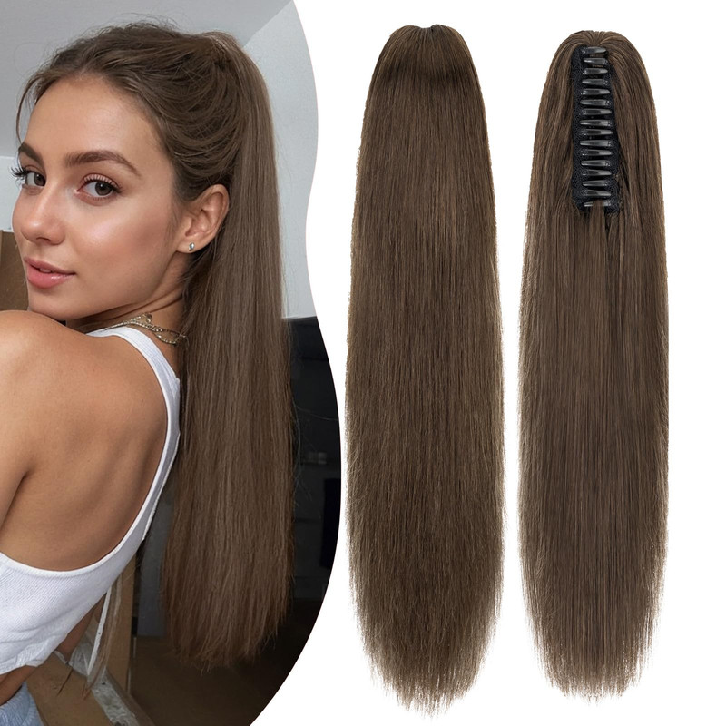 Rich Choices Claw Clip Ponytail Extension Human Hair Real Hair Ponytail