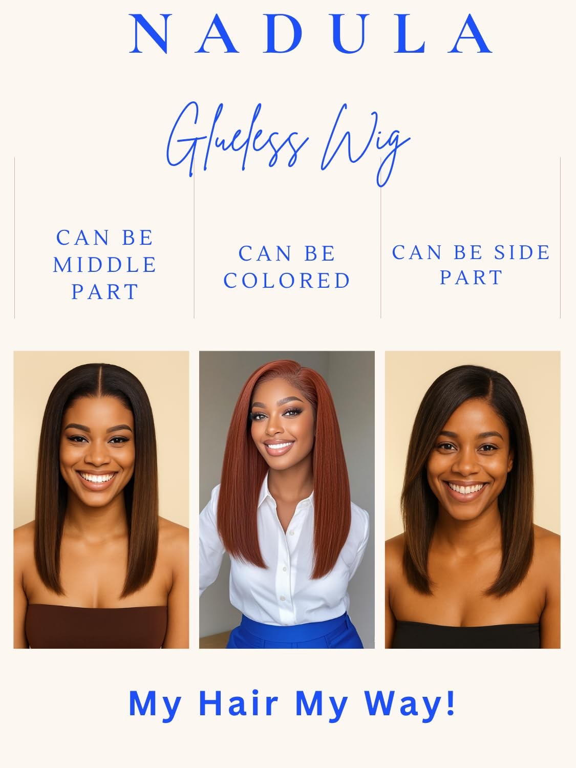 Nadula Ombre Brown Yaki Straight Bob Wig Human Hair – Glueless Pre Cut 7×5 HD…
