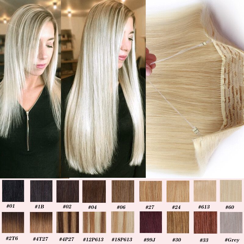 All Colors Thick 110g Hair Wire In Remy Human Hair Extensions Headband No Clips