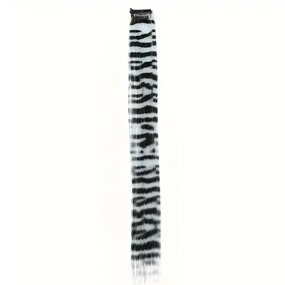 Colorful Feather Clip In Hair Extension One Piece Fake Hairpiece For Women Party