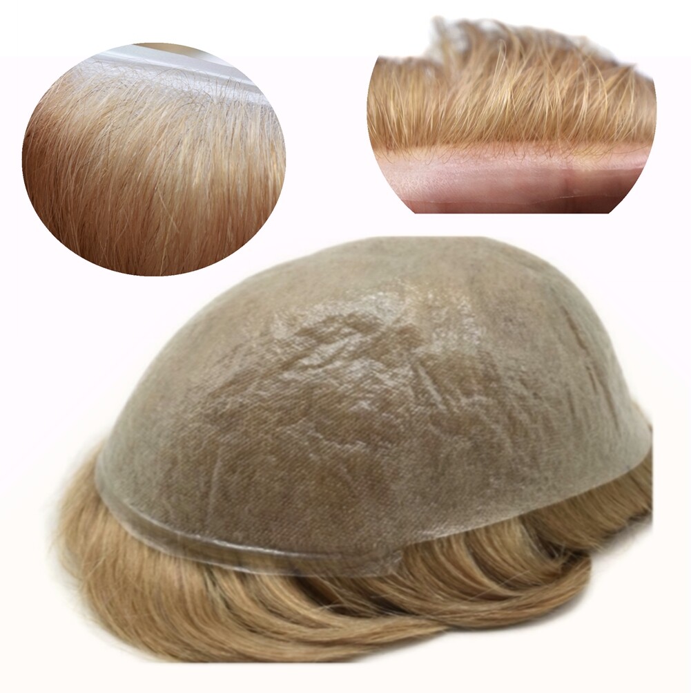 Mens Hair Replacement Ultra Thin Skin Toupee All Colors Hairpieces PU System Wig