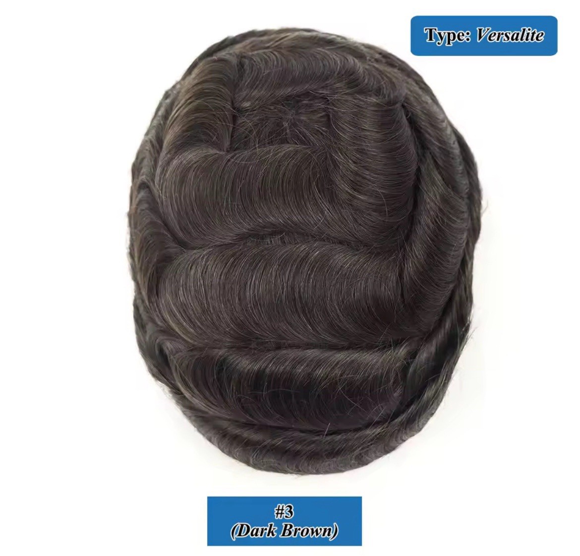 Men’s Human Hair Toupee Hairpiece Lace Front Mono Mono Base Tape-In 10in