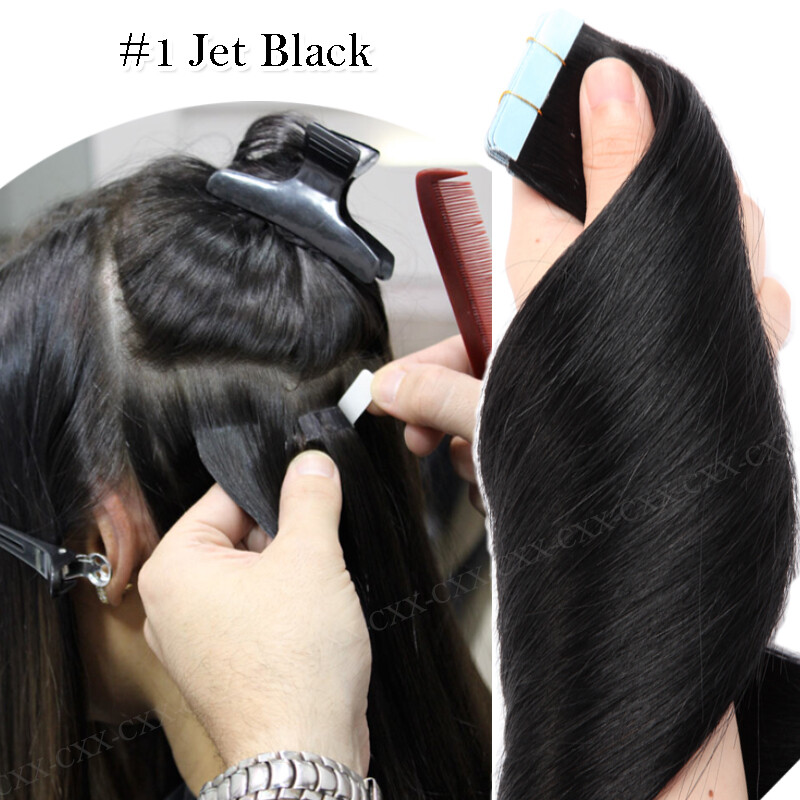 Remy&Thick 200g 80pcs Tape In Remy Human Hair Extensions Skin Weft FULL HEAD USA