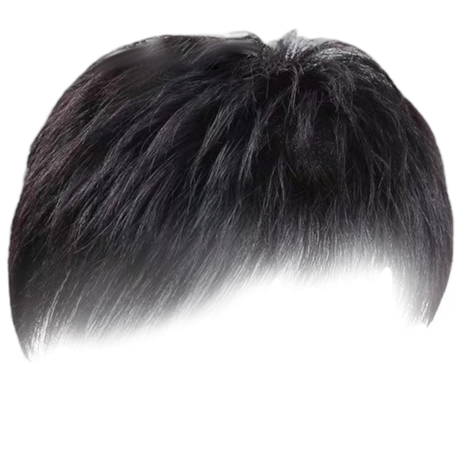 Men Short Hair Toupee Breathable Wig Natural Toupee Clip in Hairpiece Baldness