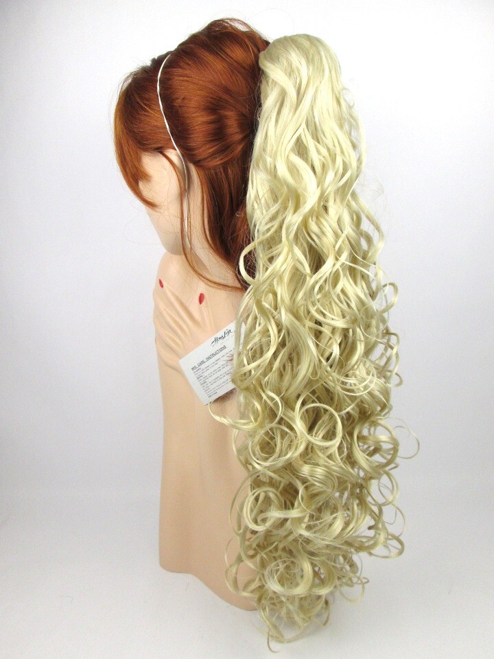 25″ LONG BIG LOOSE WAVES CURLY HAIR PONYTAIL HAIRPIECE CHEERLEADERS DANCER IRISH