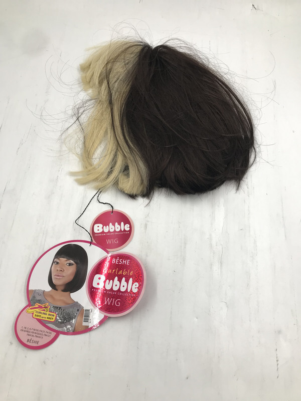 BESHE CURABLE BUBBLE WIG BBC-110 WOMENS 12″ BLONDE/DARK BROWN WIG