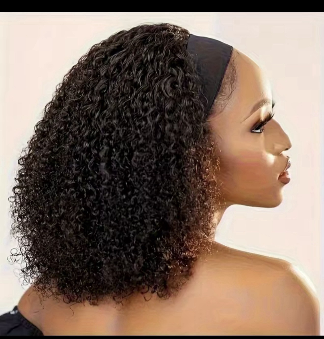 Curly Headband Wig – Natural Black Human Hair Look Achieve a flawless look in m