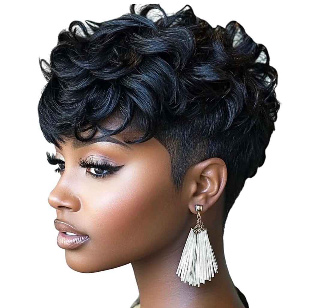 6 inch pixie closure wig, great condition