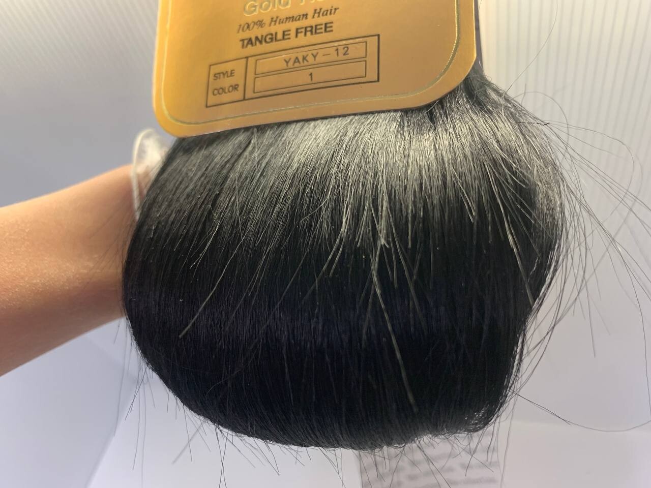 Bio Collection Gold Tangle Free 100% Human Hair Yaky 12” Color 1