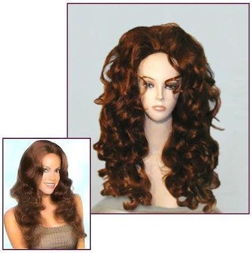 ” Cassie ” Wig Long Wavy Curl W/ Layers No Bang Cross Dresser Drag Queen Cosplay
